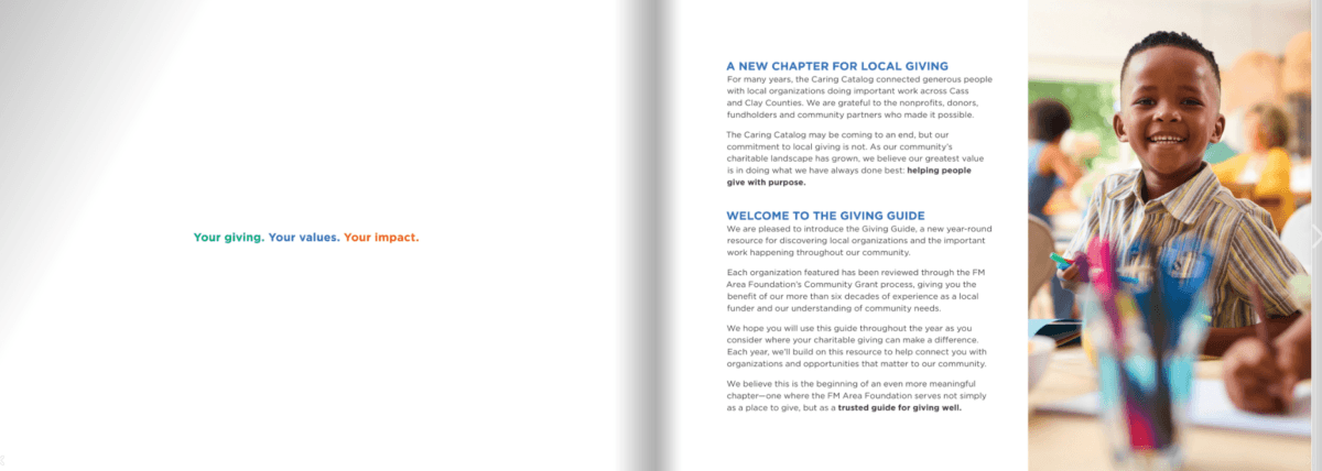 A two-page spread of a publication.